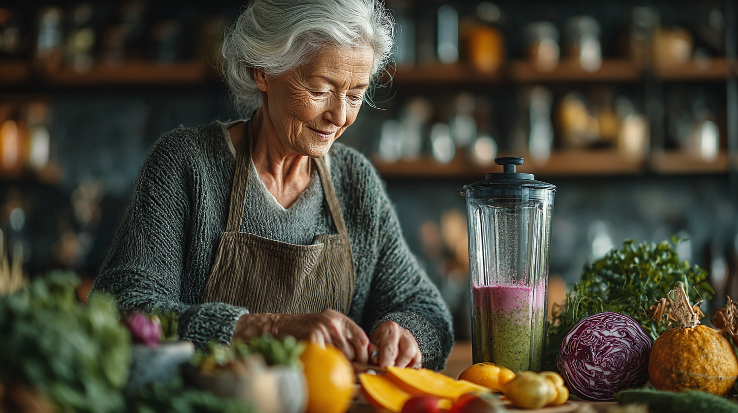 Старші люди готують разом здорову їжу